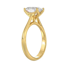 LADIES SOLITAIRE RING 2 1/2CT OVAL DIAMOND 14K YELLOW GOLD 