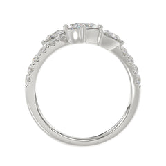 LADIES RING 2.00CT ROUND/OVAL/PEAR DIAMOND 14K WHITE GOLD 