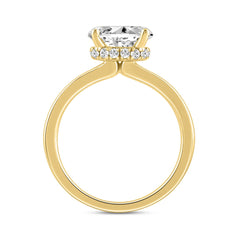 LADIES RING 2 1/6CT ROUND/OVAL DIAMOND 14K YELLOW GOLD (CENTER STONE OVAL DIAMOND 2.00CT)