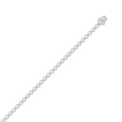 LADIES BRACELET 5.00CT ROUND DIAMOND 14K WHITE GOLD 