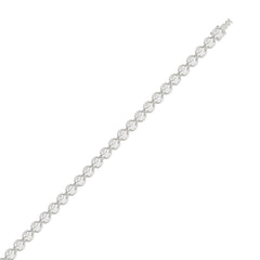 LADIES BRACELET 5.00CT ROUND DIAMOND 14K WHITE GOLD 