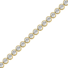 LADIES BRACELET 5.00CT ROUND DIAMOND 14K YELLOW GOLD 