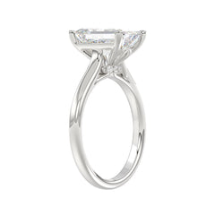 14K WHITE GOLD 3 7/8CT ROUND/EMERALD DIAMOND LADIES BRIDAL SET (CENTER STONE EMERALD DIAMOND 2 1/2CT)
