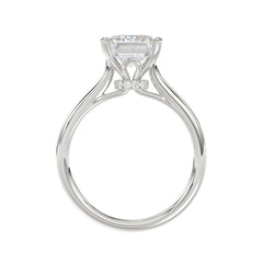 14K WHITE GOLD 3 7/8CT ROUND/EMERALD DIAMOND LADIES BRIDAL SET (CENTER STONE EMERALD DIAMOND 2 1/2CT)