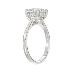 14K WHITE GOLD 4 3/8CT ROUND DIAMOND LADIES BRIDAL SET (CENTER STONE ROUND DIAMOND 3.00CT)