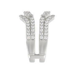 14K WHITE GOLD 1 1/4CT ROUND DIAMOND LADIES WRAP RING