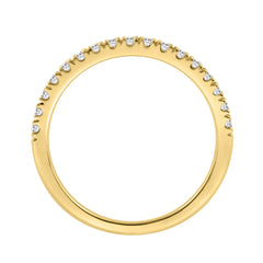 14K YELLOW GOLD 1/3CT ROUND DIAMOND LADIES BAND