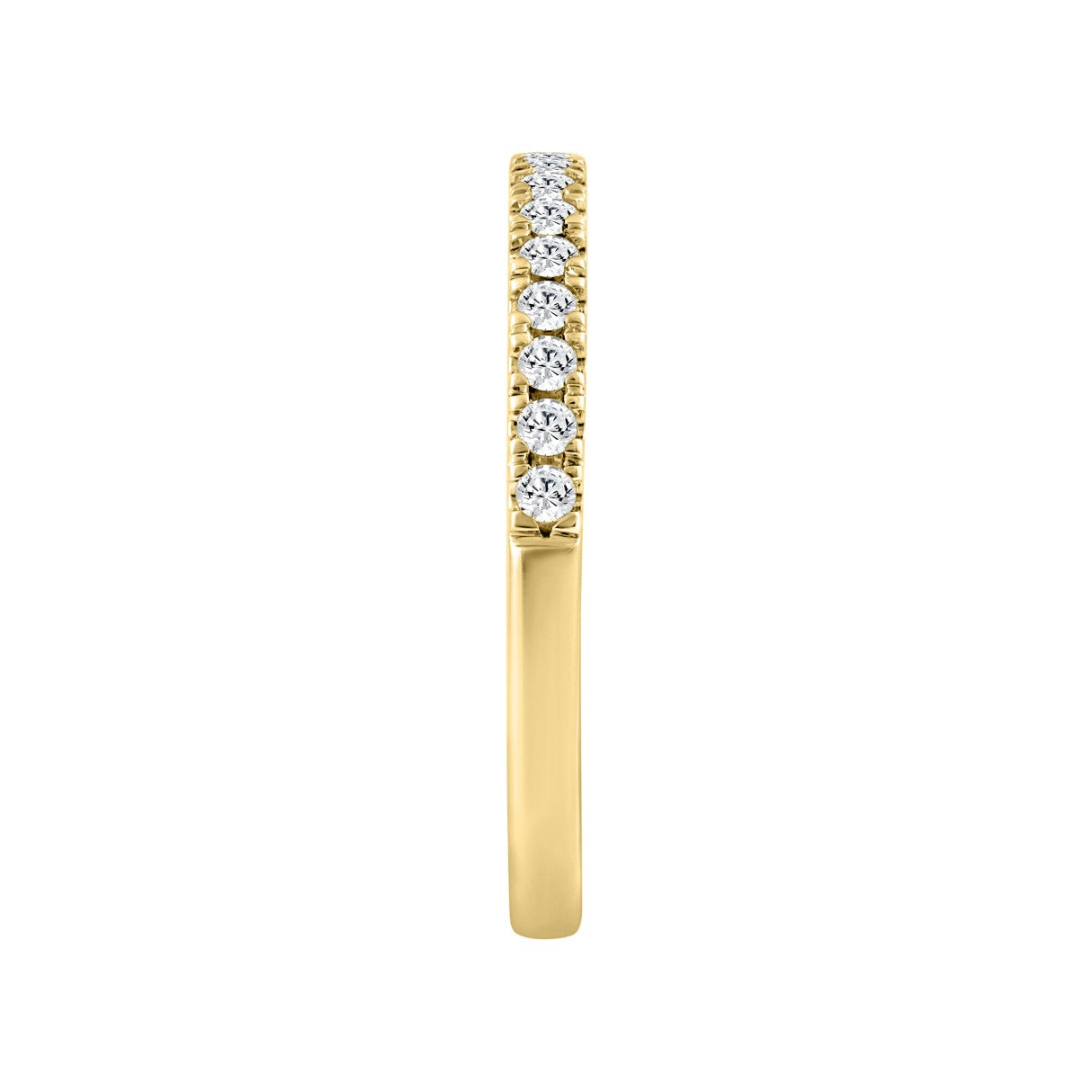 14K YELLOW GOLD 1/4CT ROUND DIAMOND LADIES BAND