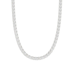 14K WHITE GOLD 10 1/3CT 18 INCH ROUND DIAMOND LADIES TENNIS NECKLACE