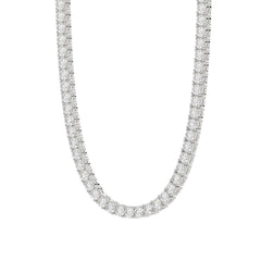 14K WHITE GOLD 10 1/3CT 18 INCH ROUND DIAMOND LADIES TENNIS NECKLACE