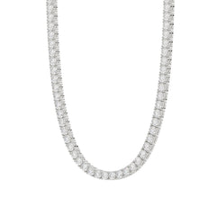14K WHITE GOLD 4.00CT 16" ROUND DIAMOND LADIES TENNIS NECKLACE