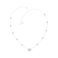 14K WHITE GOLD 2 1/4CT ROUND/OVAL DIAMOND LADIES NECKLACE