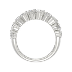 10K WHITE GOLD 3.00CT ROUND/PEAR DIAMOND LADIES RING