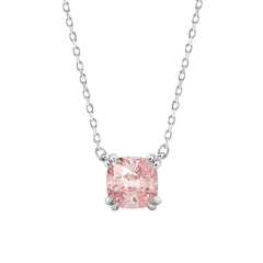 ETERNAL BLUSH COLLECTION 14K WHITE GOLD 1.00CT CUSHION PINK DIAMOND LADIES PENDANT