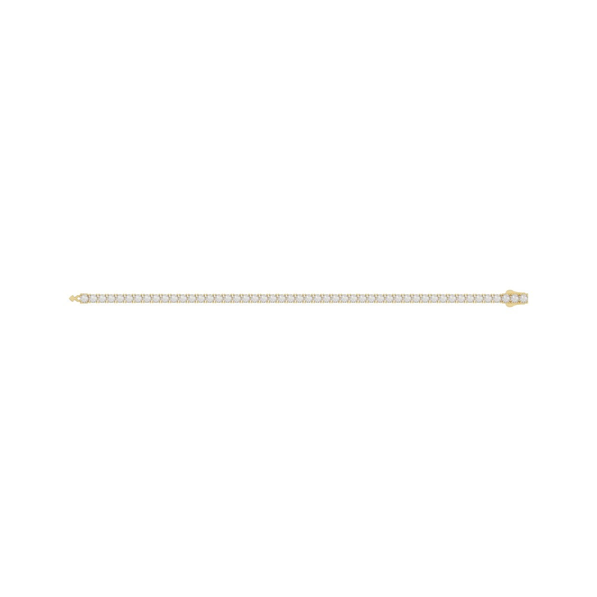 14K YELLOW GOLD 5.00CT ROUND DIAMOND MEN'S TENNIS BRACELET