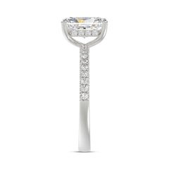 14K WHITE GOLD 1 3/4CT ROUND/RADIANT DIAMOND LADIES RING (CENTER STONE RADIANT DIAMOND 1 1/2CT)