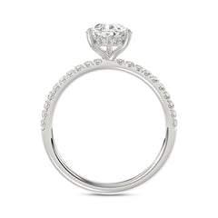 14K WHITE GOLD 1 3/4CT ROUND/PEAR DIAMOND LADIES RING (CENTER STONE PEAR DIAMOND 1 1/2CT)