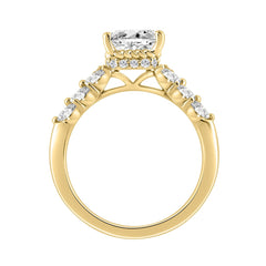 14K YELLOW GOLD 4.00CT ROUND/OVAL/MARQUISE DIAMOND LADIES RING (CENTER STONE OVAL DIAMOND 3CT)