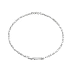 9K WHITE GOLD 1/6CT ROUND DIAMOND LADIES BANGLE