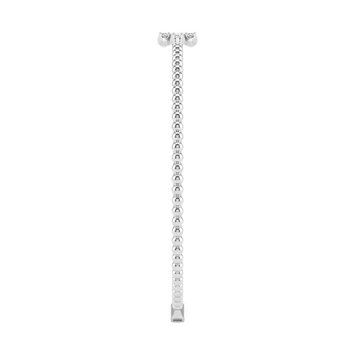 9K WHITE GOLD 1/6CT ROUND DIAMOND LADIES BANGLE