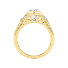 Elegant 14K Yellow Gold Diamond Engagement Ring Featuring 3 1/2Ct Round, Marquise & Baguette Diamonds With Sparkling Side Stones. Perfect For Weddings, Proposals & Anniversaries.3.00Ct Marquise Center Stone (Color F-G -Clarity Vs1/Vs2)