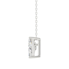 14K WHITE GOLD 1 5/8CT FANCY CUT ALPHABET DIAMOND LADIES PENDANT WITH CHAIN