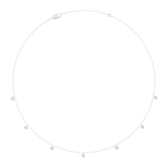 10K WHITE GOLD 1.00CT ROUND DIAMOND LADIES NECKLACE