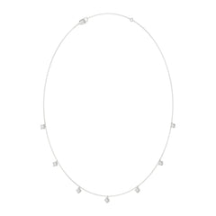 10K WHITE GOLD 1.00CT ROUND DIAMOND LADIES NECKLACE