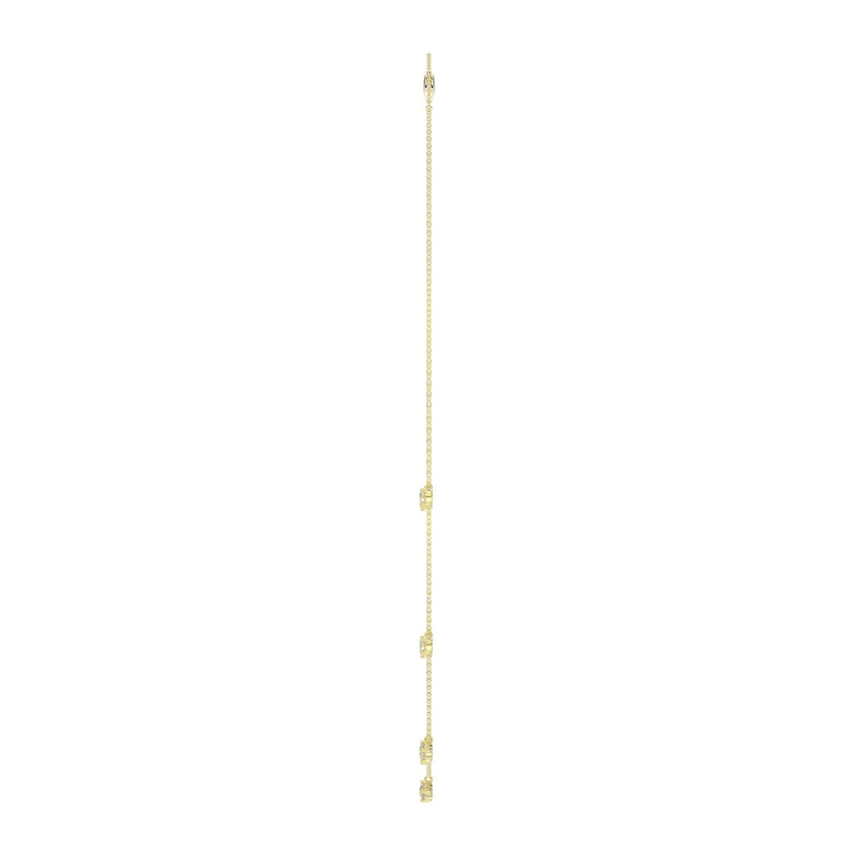 10K YELLOW GOLD 1.00CT ROUND DIAMOND LADIES NECKLACE