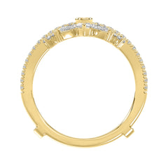 14K YELLOW GOLD 1 1/4CT ROUND/MARQUISE DIAMOND LADIES RING