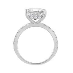 14K WHITE GOLD 6.00CT ROUND/RADIANT DIAMOND LADIES RING (CENTER STONE RADIANT DIAMOND 5CT)