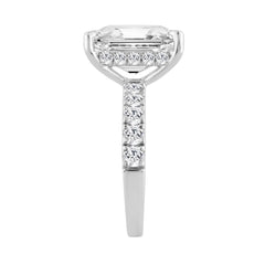 14K WHITE GOLD 6.00CT ROUND/RADIANT DIAMOND LADIES RING (CENTER STONE RADIANT DIAMOND 5CT)