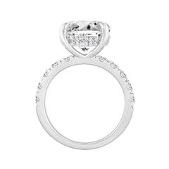 14K WHITE GOLD 6.00CT ROUND DIAMOND LADIES RING (CENTER STONE ROUND DIAMOND 5.00CT)