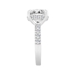 14K WHITE GOLD 6.00CT ROUND DIAMOND LADIES RING (CENTER STONE ROUND DIAMOND 5.00CT)