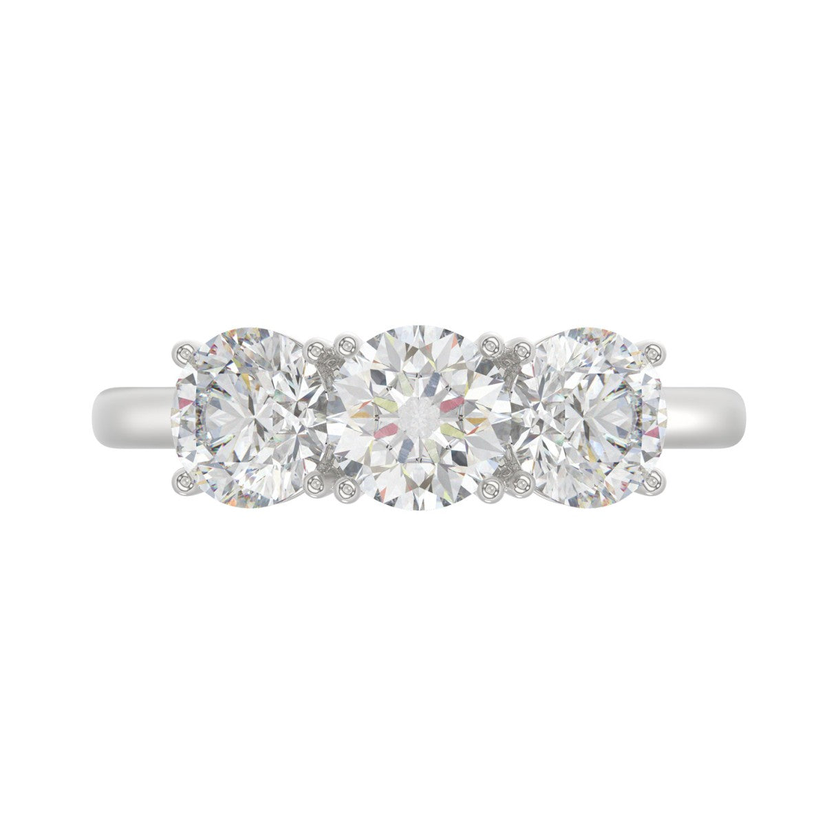 14K WHITE GOLD 2 1/4CT ROUND DIAMOND LADIES RING