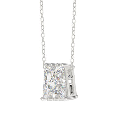 14K WHITE GOLD 1 5/8CT FANCY CUT ALPHABET DIAMOND LADIES PENDANT WITH CHAIN