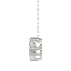 14K WHITE GOLD 1 5/8CT FANCY CUT ALPHABET DIAMOND LADIES PENDANT WITH CHAIN