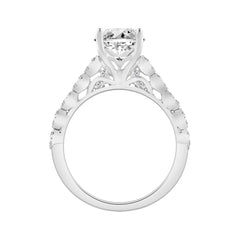 14K WHITE GOLD 3 1/3CT ROUND DIAMOND LADIES BRIDAL SET (CENTER STONE ROUND DIAMOND 3CT)
