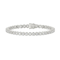 14K WHITE GOLD 5.00CT ROUND DIAMOND LADIES BRACELET