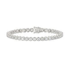 14K WHITE GOLD 5.00CT ROUND DIAMOND LADIES BRACELET