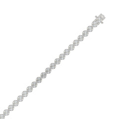14K WHITE GOLD 5.00CT ROUND DIAMOND LADIES BRACELET