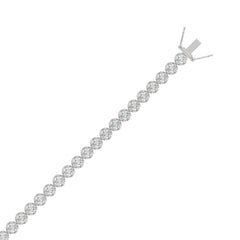 14K WHITE GOLD 5.00CT ROUND DIAMOND LADIES BRACELET