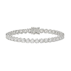 14K WHITE GOLD 7.00CT ROUND DIAMOND LADIES BRACELET