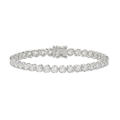 14K WHITE GOLD 7.00CT ROUND DIAMOND LADIES BRACELET