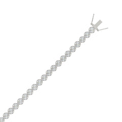 14K WHITE GOLD 7.00CT ROUND DIAMOND LADIES BRACELET