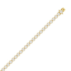 14K YELLOW GOLD 9.00CT ROUND DIAMOND LADIES BRACELET