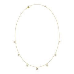 14K YELOW GOLD 1.00CT ROUND/PEAR/MARQUISE/OVAL DIAMOND LADIES NECKLACE