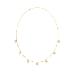 14K YELLOW GOLD 1 1/2CT ROUND DIAMOND LADIES NECKLACE
