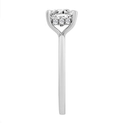 14K WHITE GOLD 2.00CT ROUND/CUSHION DIAMOND LADIES RING (CENTER STONE CUSHION DIAMOND 2CT)