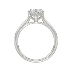 14K WHITE GOLD 1 1/2CT MARQUISE DIAMOND SOLITAIRE RING 